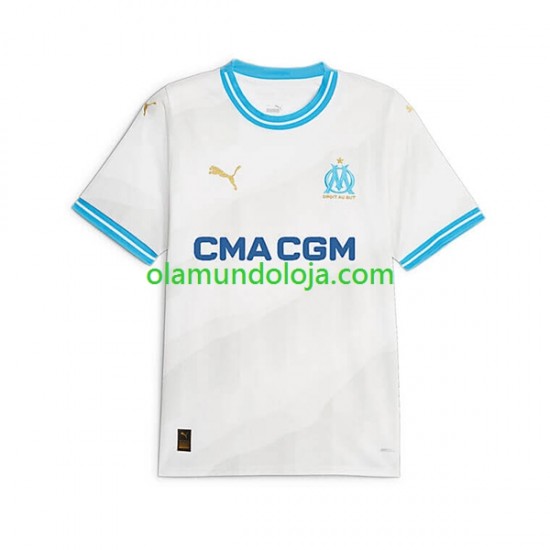 Camisola Olympique de Marseille Homem Equipamento Primeiro 2023-2024 Manga Curta